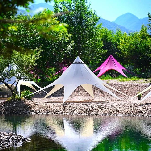 

Outdoor Waterproof Luxury Tent Glamping camping party Hotel Large canopy camping single-peak canopy