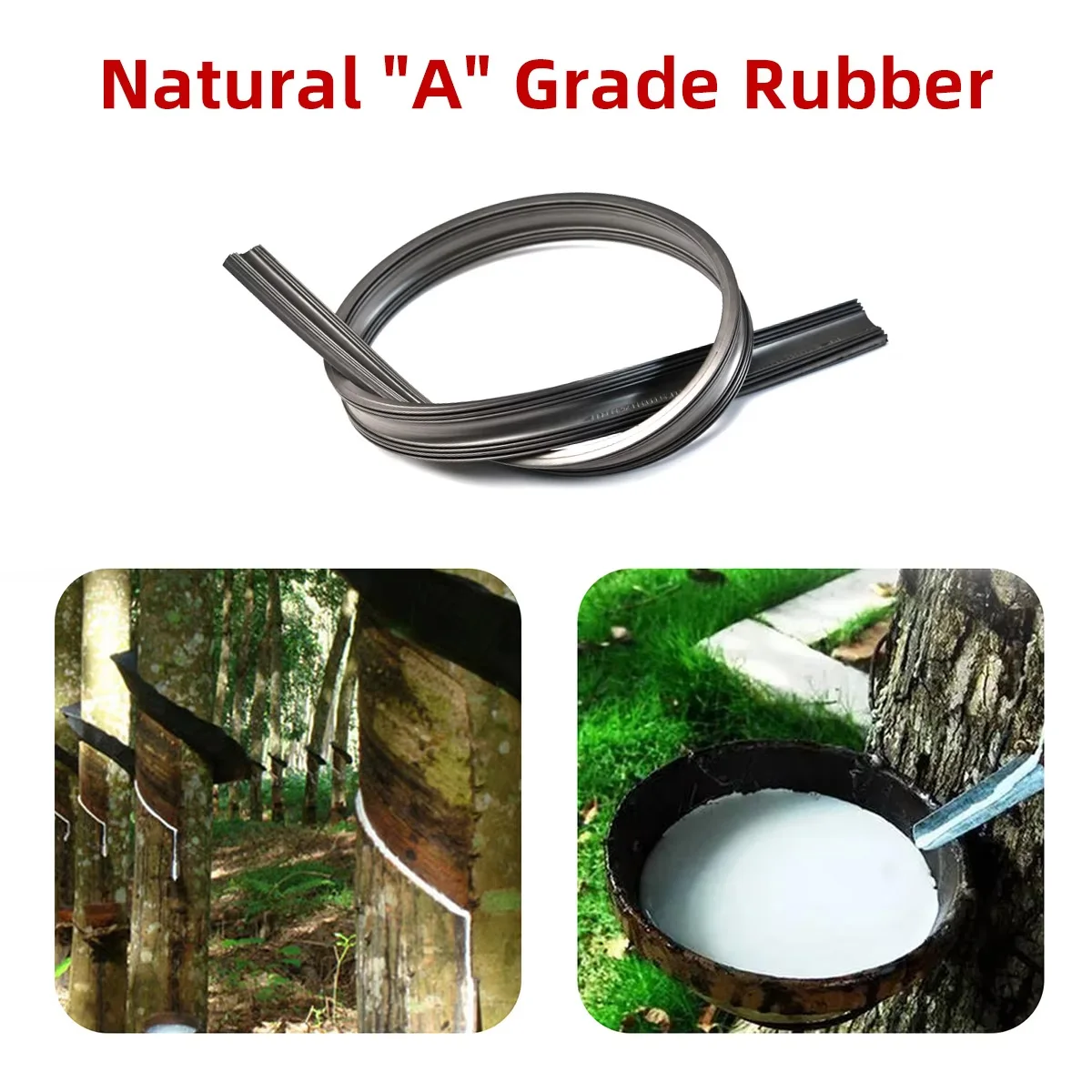 2pcs Car Windshield Wiper Blade Filling Strip 6mm Boneless Rubber 14 