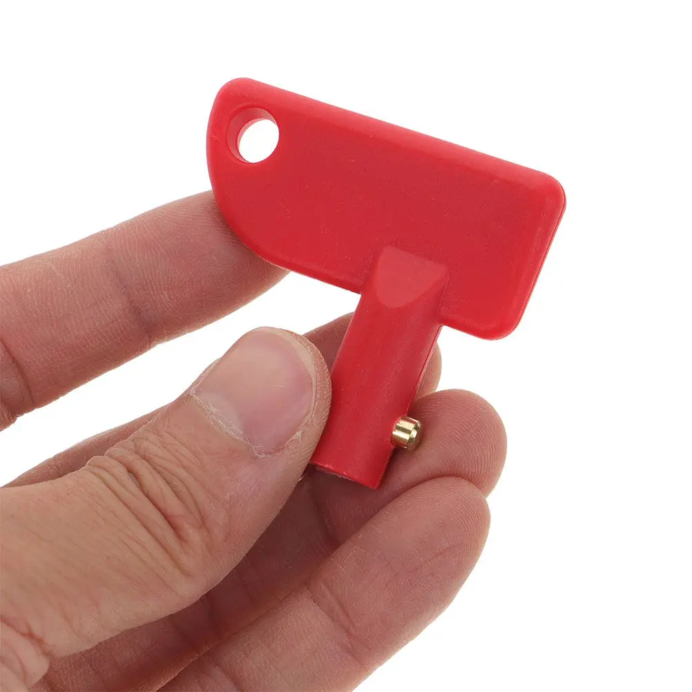 2Pcs Battery Disconnect Switch Handle Car Truck Boat Plastic Shutoff System Emergency Power Cutoff Extend Battery Life Vehicle