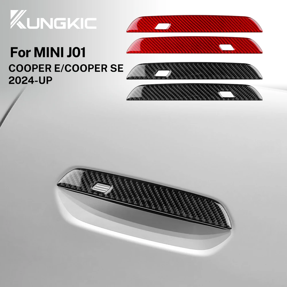 

Наклейка на дверную ручку, внешняя отделочная панель для Mini Electric Cooper E SE J01 EV 2024 2025, мягкие Аксессуары из углеродного волокна