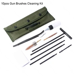 10PCS/Pack AR15 M16 M4 Gun Brushes Cleaning Kit Airsoft Pistol Cleanner 5.56mm .223 22LR .22 Tactical Rifle Gun Brushes Set