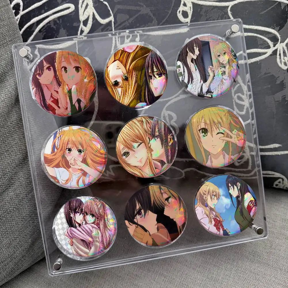 Lesbian C-Citrus Yuzu Aihara Mei For Badge Custom Cartoon Lapel Pin Metal Brooch Souvenir Badge For Backpack Clothing Decoration