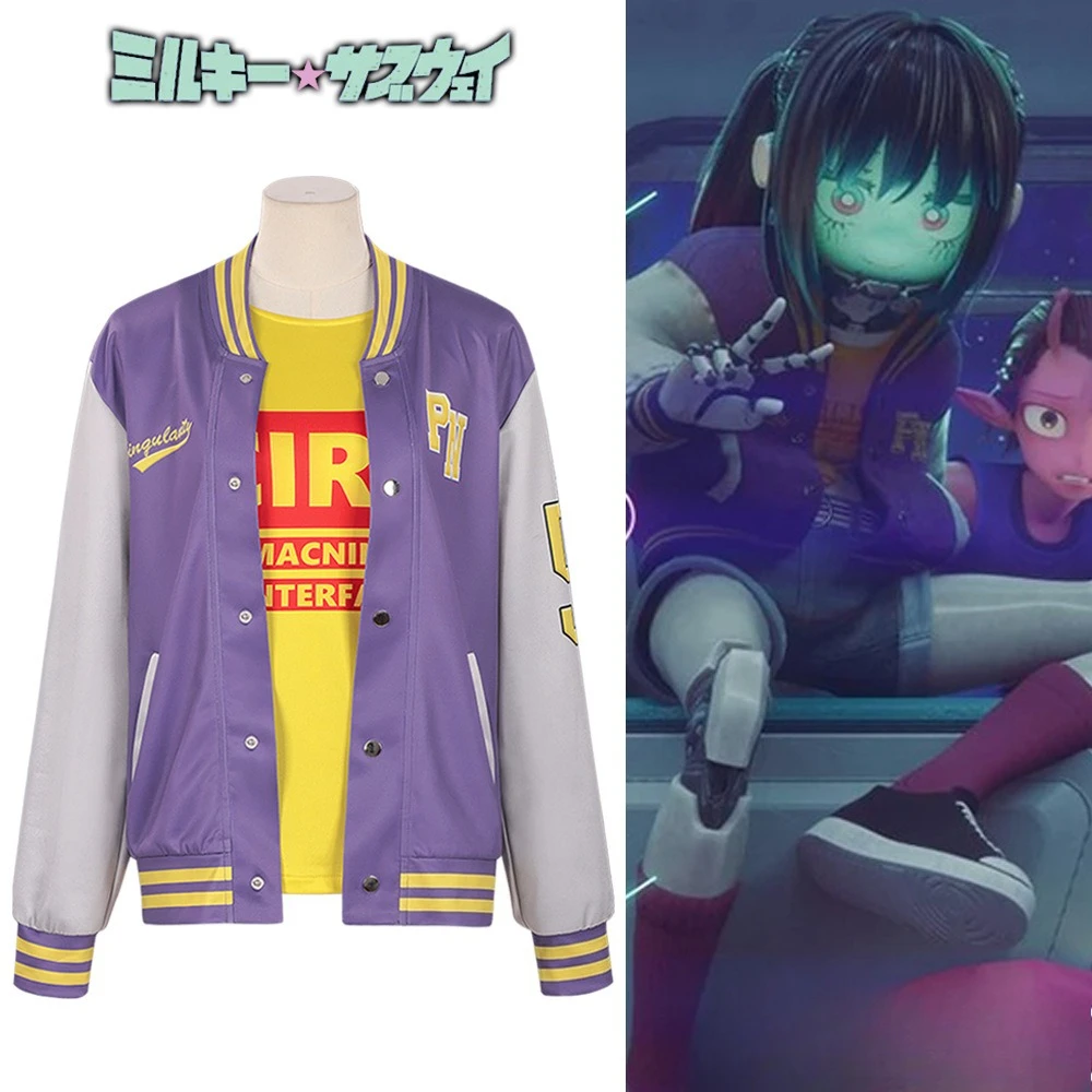 Milky Subway Makina Kurusu ‌   Disfraz de Cosplay de Personaje de Anime, Chaqueta Superior, Ropa de Actuación para Adultos, Disfraz de Halloween