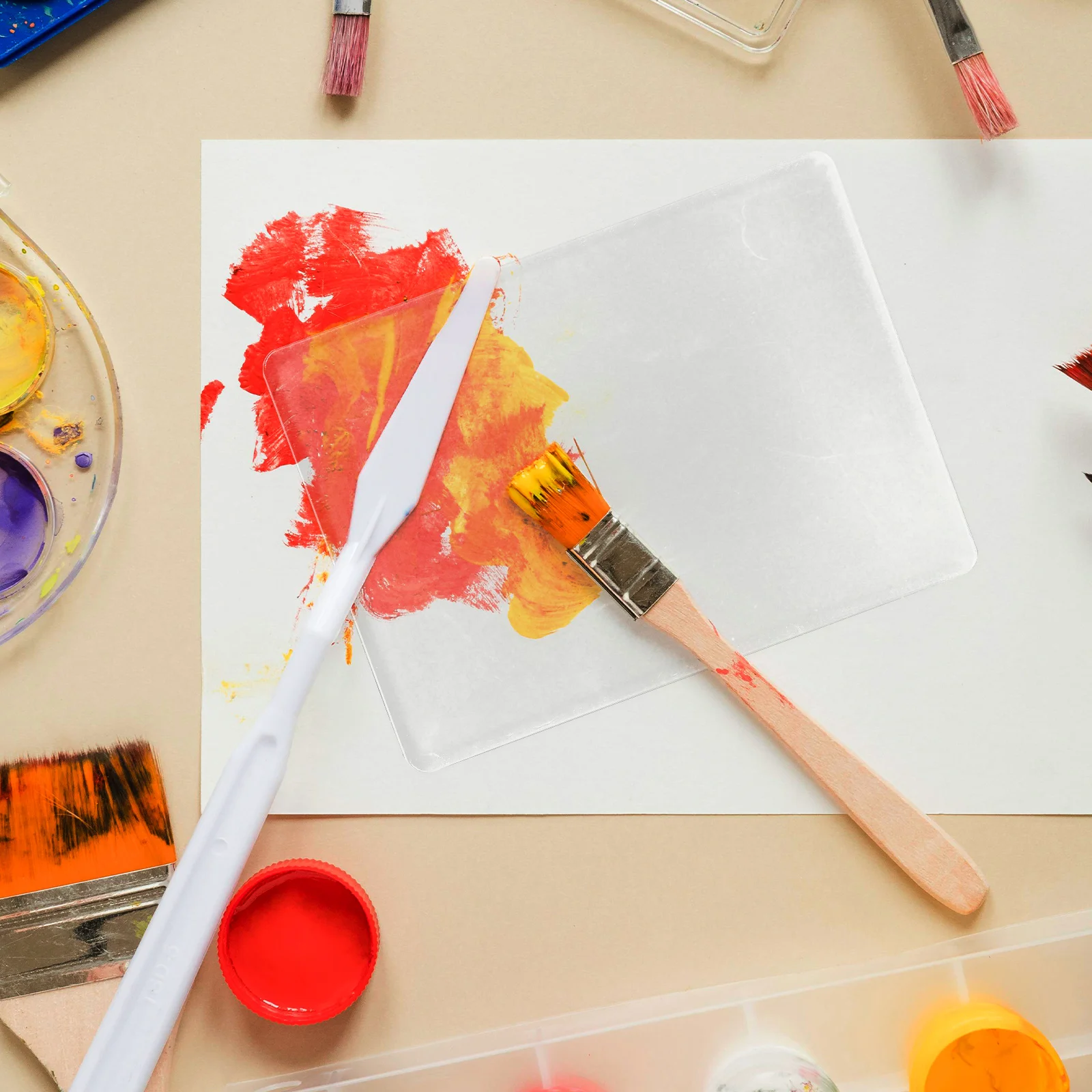 Plaque de Gel de peinture pour enfants A5, outil d'impression transparent antiadhésif réutilisable pour bricolage artisanat journal fabrication de cartes Scrapbooking