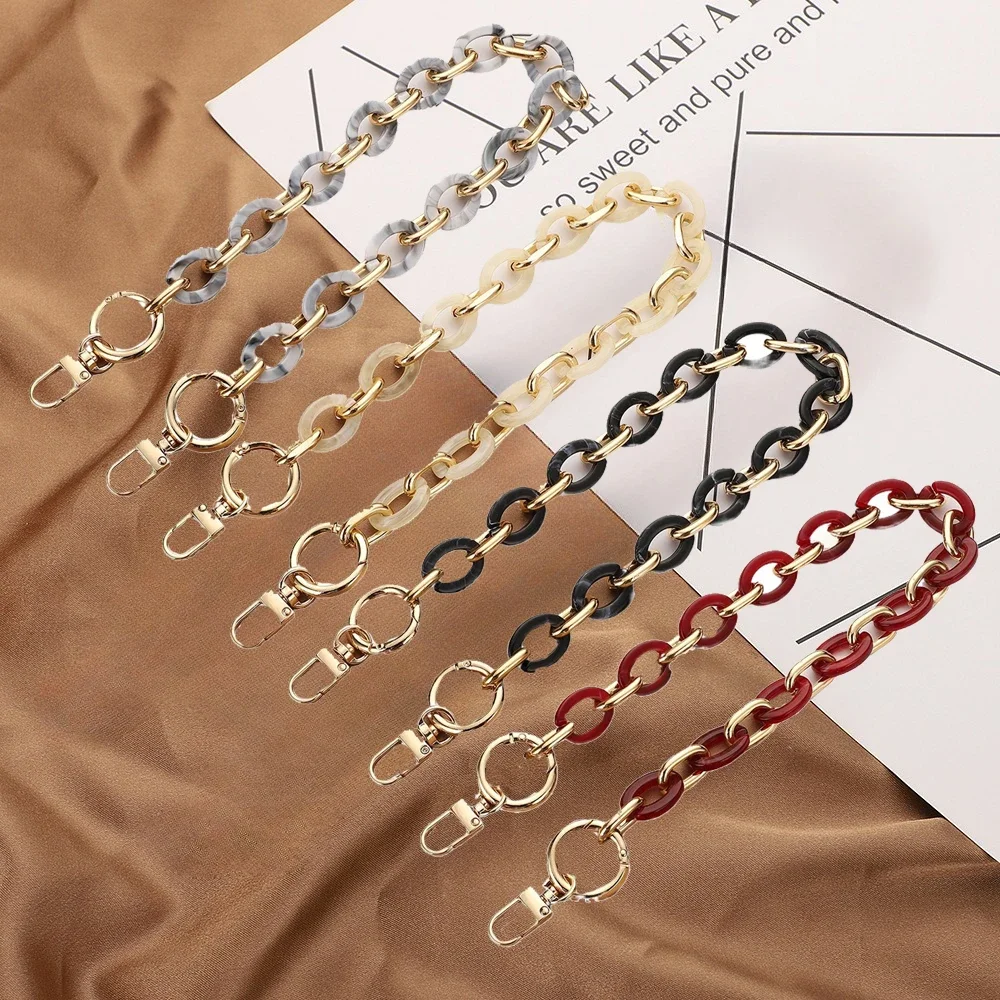 Acrylic chain strap, DIY women\'s bag strap replacement extension chain, fashion chain, mobile phone case decoration chain