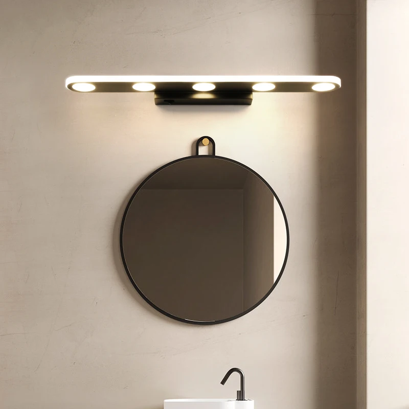 Copper Bathroom Mirror Front Lamp Led Bathroom Modern Minimalist Nordic Wall Lamp Dressing Table Bathroom Mirror Lamp