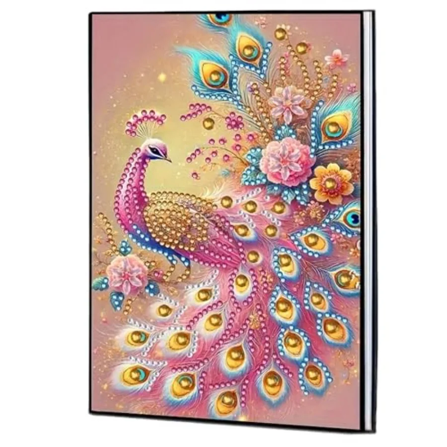 

Diamond Painting Notebook for Adults, A5 Diamonds Art Journal and DIY Sketchbook, Diamond Art Kit Supplies, Gift for Beginners,