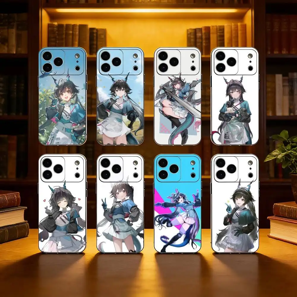 

Endfield Chen Qianyu Phone Case For iPhone 17,16,15,14,13,12,11 Plus,Pro Max, Soft Silicone Black Cover