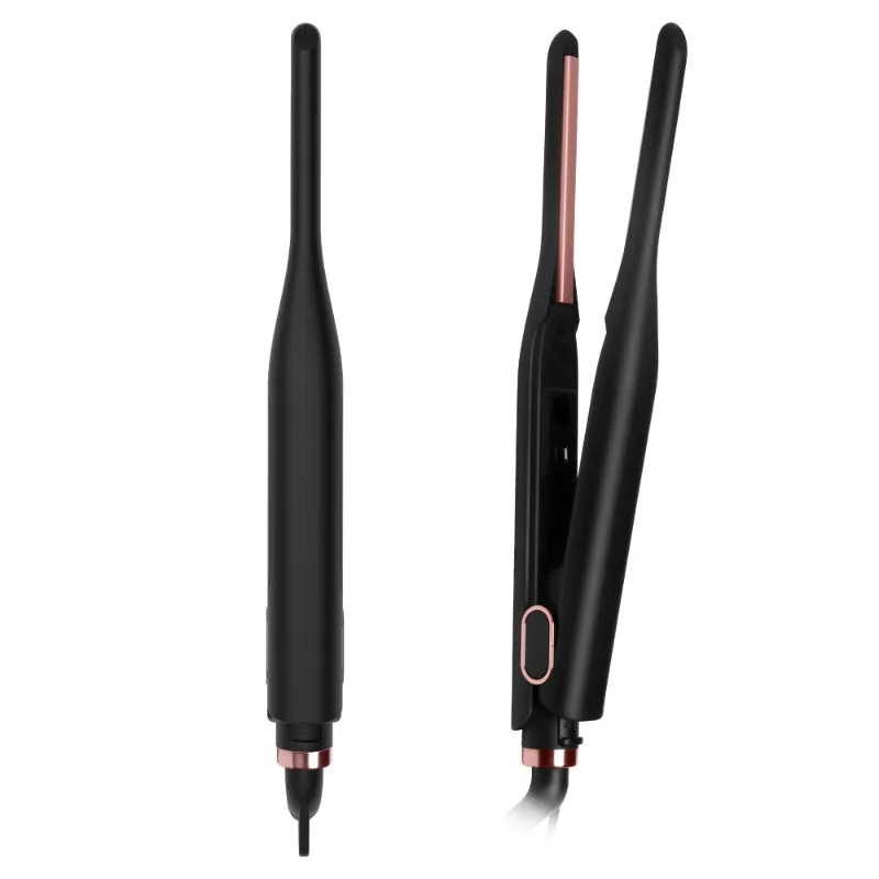 

Small Flat Iron for Short Hair Pencil Flat Iron Mini Hair Straightener Tiny Hair Straightening Iron Ceramic Beard Straightener