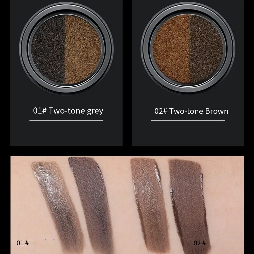 Two-color Eyebrow Dye Cream Fast Drying Waterproof Air Cushion Dye Eyebrow Cream Durable Fadeless Eyebrow Powder Girl