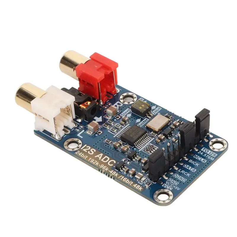 LXYB18B 2PCS I2S ADC Audio I2S Capture Card Module Master Slave Mode Development Board Support 3.5MM/RCA Input