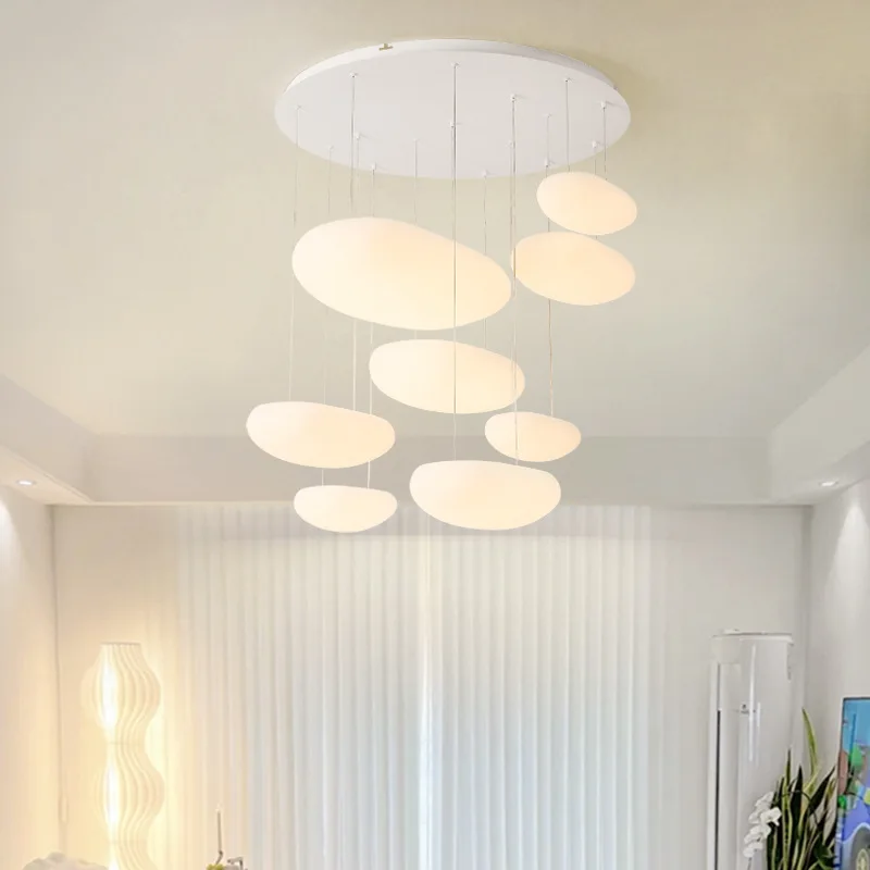 

Современная подвесная люстра из булыжника, большая лестничная люстра для гостиной, отеля, светодиодный подвесной светильник для ресторана