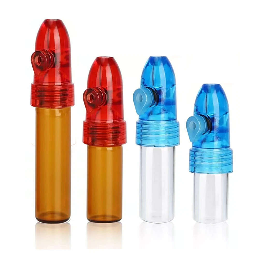 Portable Sand Flip Bottle 53MM 68MM 83mm Container Glass Vial Box Storage Jar Randomly Cap Color