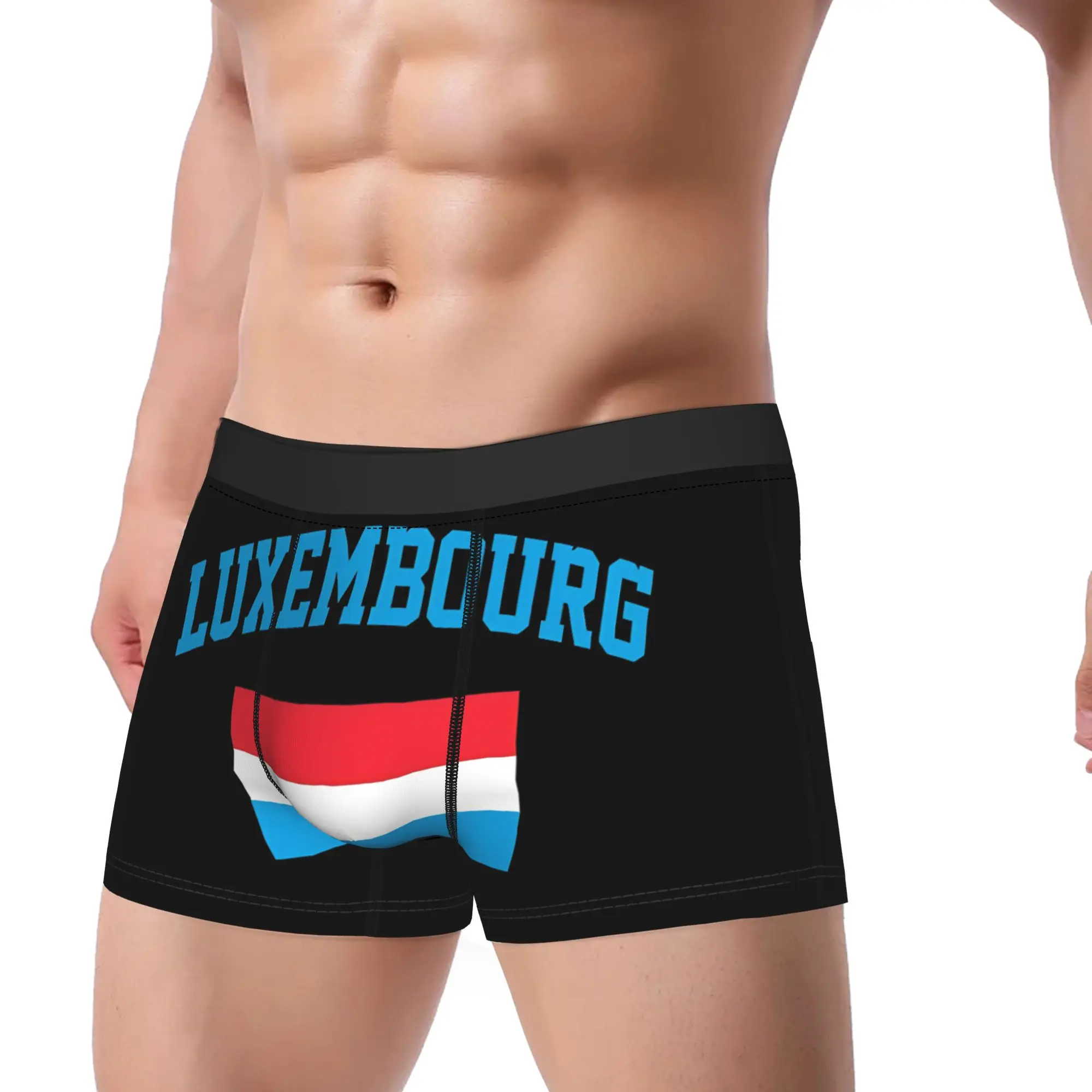 I Love Luxembourg Heart Flag Underwear  Custom DIY Boxer Shorts Hot Sale Man Panties Novelty Shorts Briefs Birthday Gift