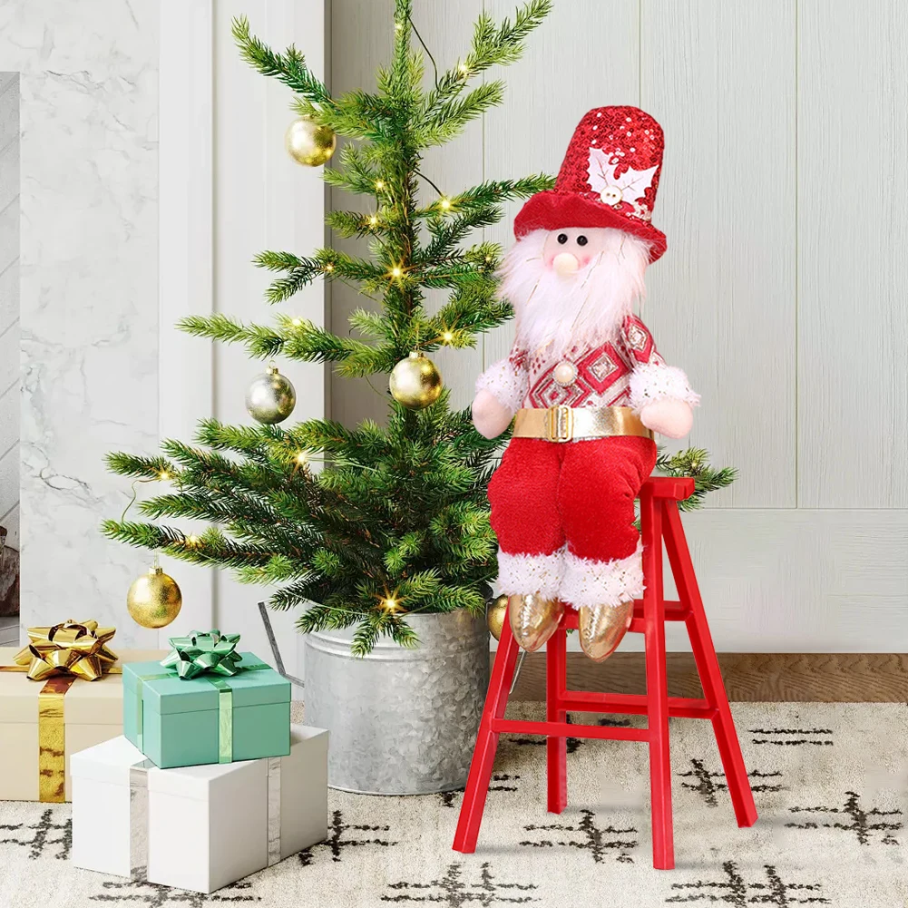 دمية رجل الثلج سانتا كلوز لعيد الميلاد، زينة رجل الثلج المحشوة لتزيين المنزل في عطلة الشتاء #5