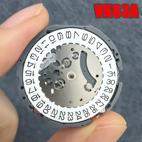 For VK63 VK61A VK67A Chronograph Quartz Movement 3 Hands Date Battery DIY Watchmaker Mod Repair Tool Complete Replacement Set