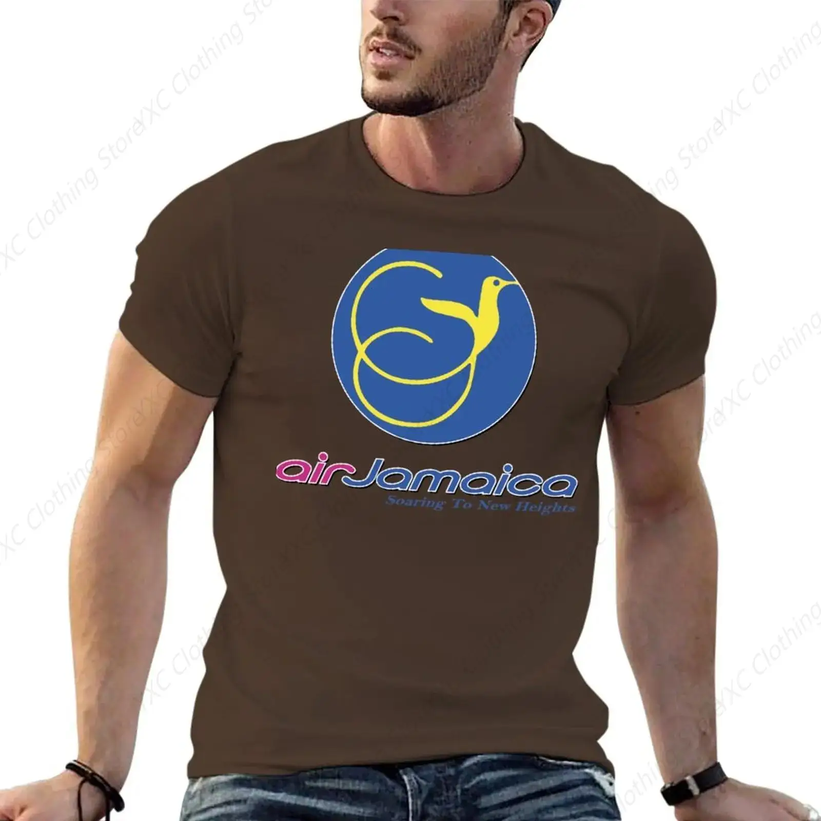 New Air Jamaica men's T-shirt- Short Sleeve Crew Neck Soft Fitted Tees S - 6XL Fresh Classic Basic Tshirts