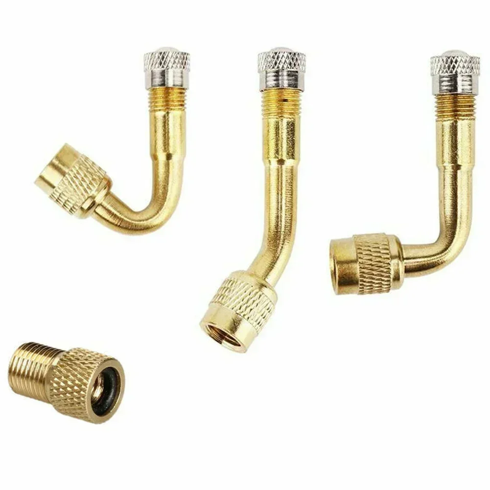1PC Copper Tyre Valve Extension Adaptor Tire Stem Extender For Motorcycle 45°/90°/135° Valve Adapter Bike Accessories