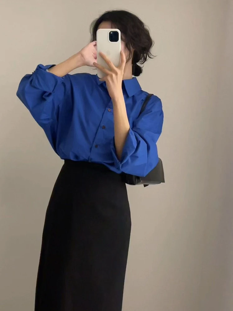 

Женская юбка irt Klein Blue f в стиле ретро, комплект из двух предметов Ele Maturi Lady Wind, повседневная универсальная универсальная юбка Four Seasons