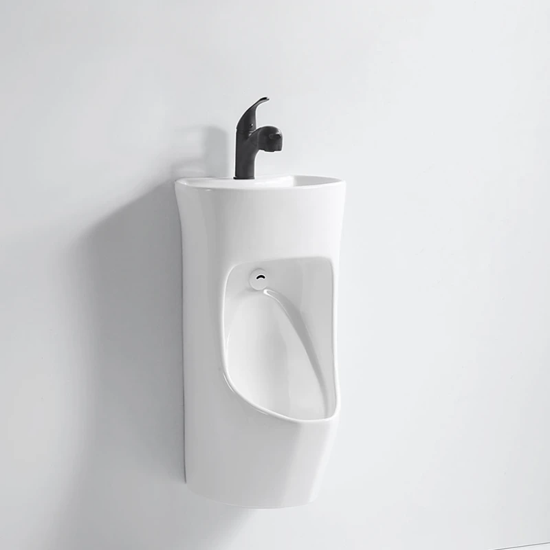 New type of hand feel integrated sink with small urinal wall mounted induction men's ceramic odor proof urine bucket