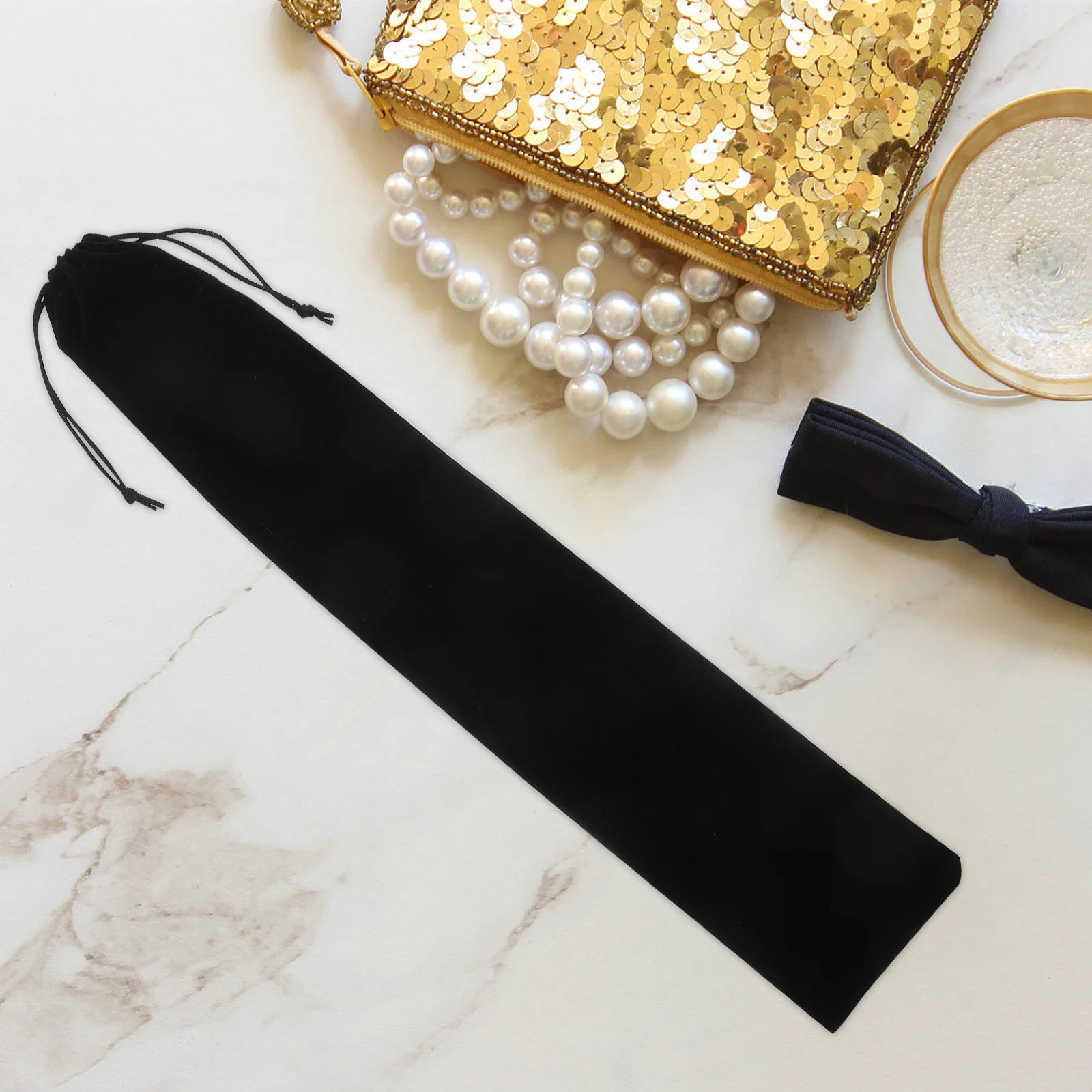 

2Pcs Fan Storage Bag Folding Hand Fans Pouch Protective Sleeve Chinese Holder Soft Material Drawstring Organizer Small Bags