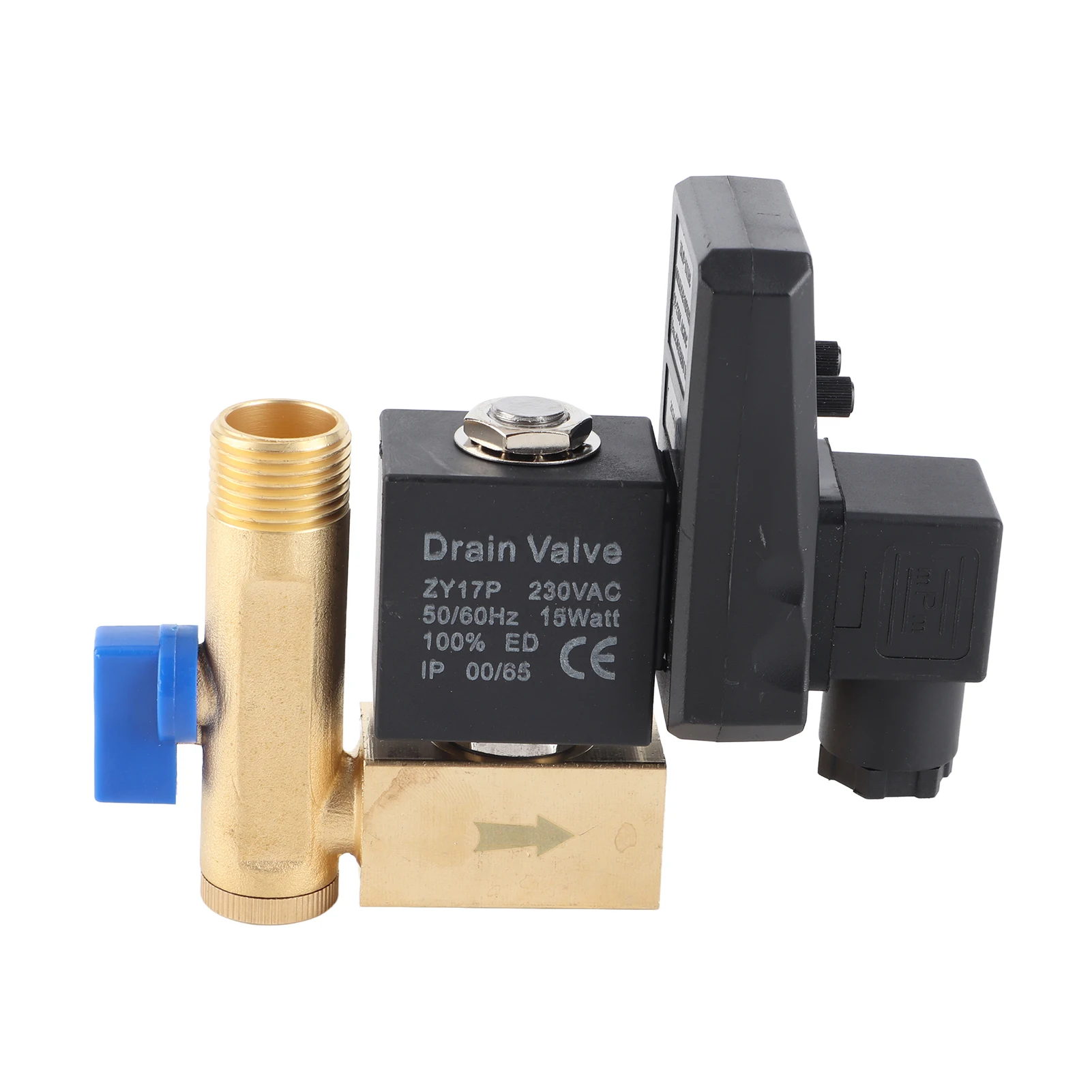 Timer Drain Valve Automatic Drain Valve Brass AC110V for Air Compressors Air Treatment Equipment Compressors Water Compressors