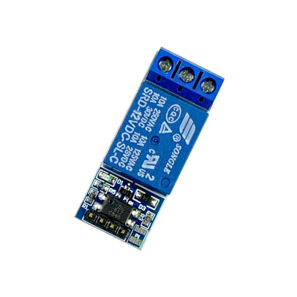 5V/12V 1 Way Relay Module with Optocoupler Isolation Relay Board Suitable for 3.3V and 5V 12V Signal Control MCU IO Switch