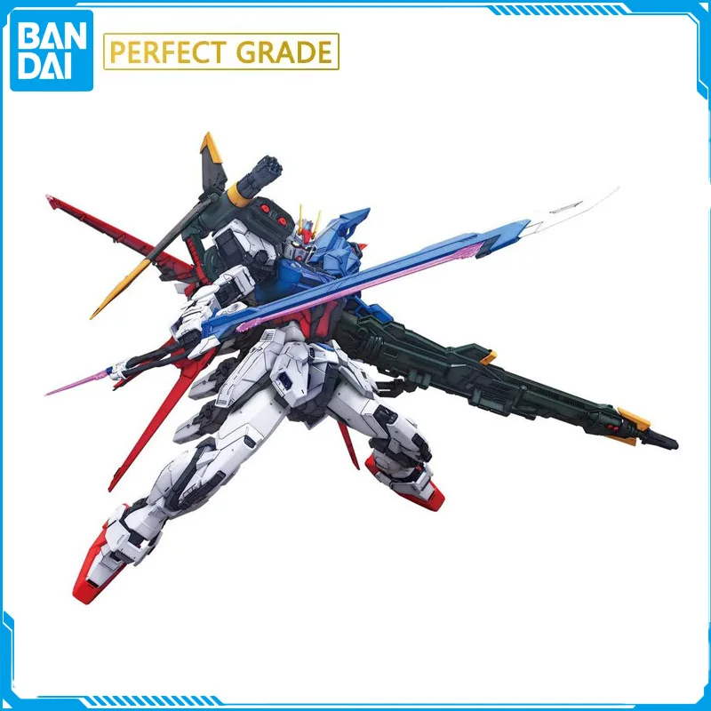 

In Stock Bandai PG 1/60 MOBILE SUIT Perfect Strike Gundam Original Model Anime Figure Model Toys Action Collection Assembly Doll