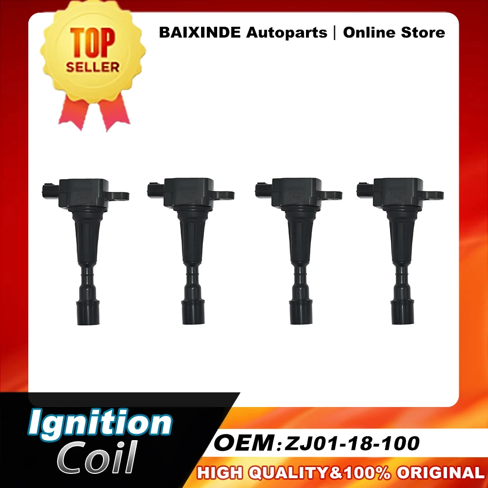 

1/4 PCS OEM ZJ01-18-100 ZJ01-18-100A AIC-4051 Ignition Coil For MAZDA 3 BL BK 1.4 1.6 L New Original Auto Car Accessories