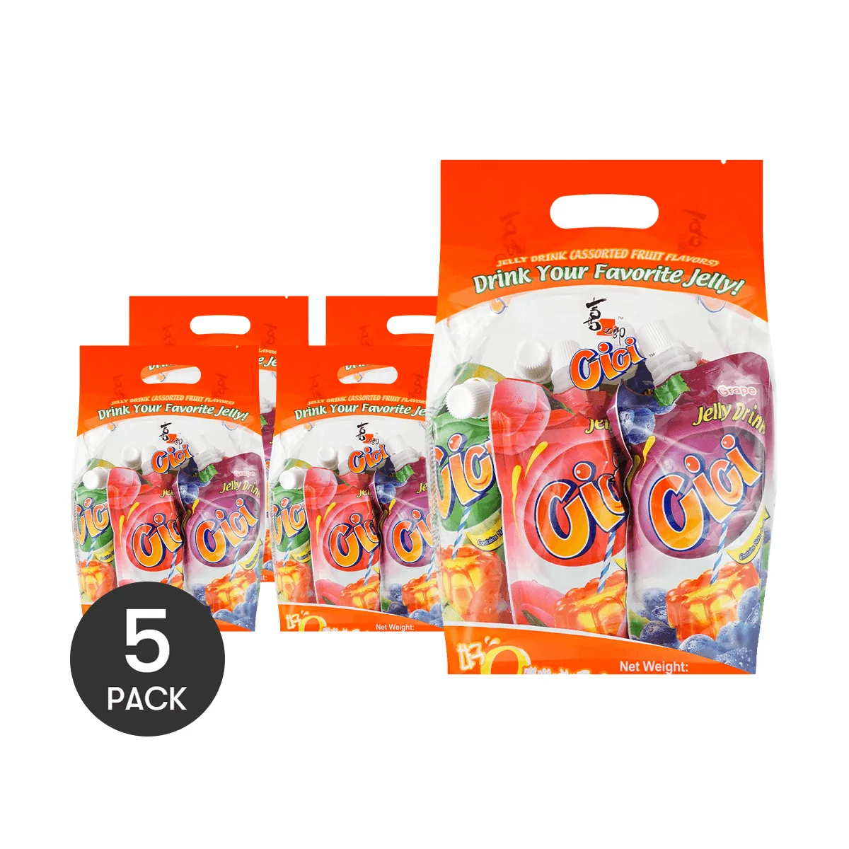 [5 confezioni] assortimento di bevande alla gelatina di frutta STRONGFOOD-6 confezioni * 5.29oz * 5 confezioni