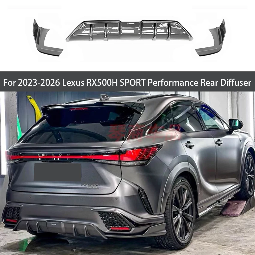 

For 2023 2024 2025 2026 Lexus RX500H SPORT Performance Car Parts Rear Bumper Diffuser Lip Spoiler Divider Chin Body Kit