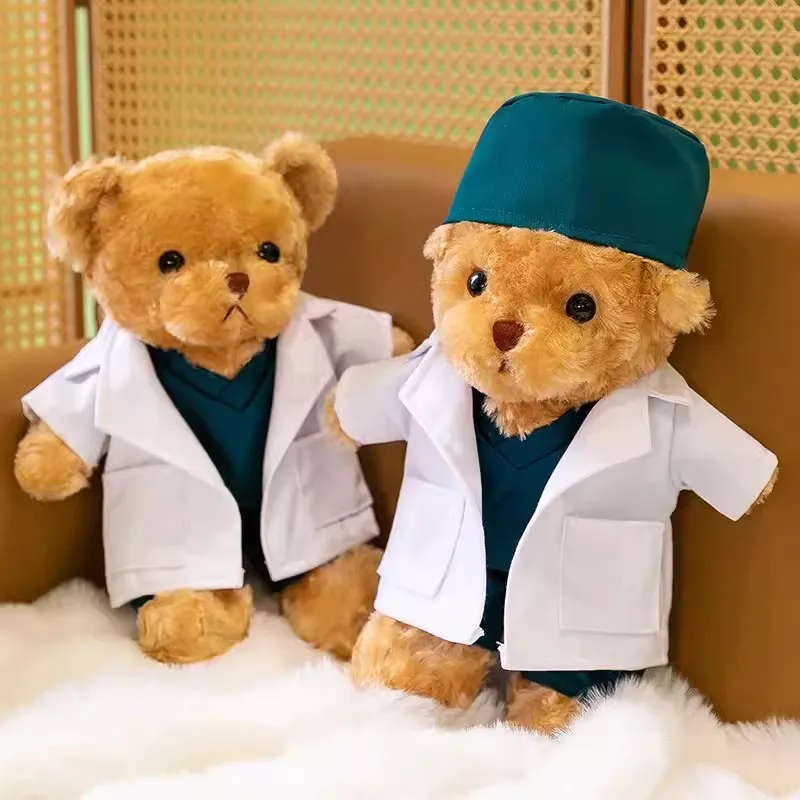 Doctor oso enfermera Ted juguete de peluche muñeca de peluche Animal de dibujos animados vestido de Hospital tela Ángel Teddy modelo niña niño amigo regalo de cumpleaños