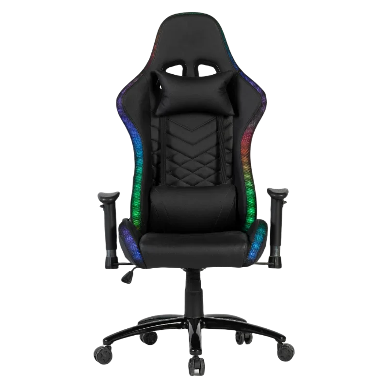 RGB 4D Armrest Iron 360 Degree Swivel Height-Adjustable Foldable Feature-Packed Gaming Chair for Office & Living Room Use