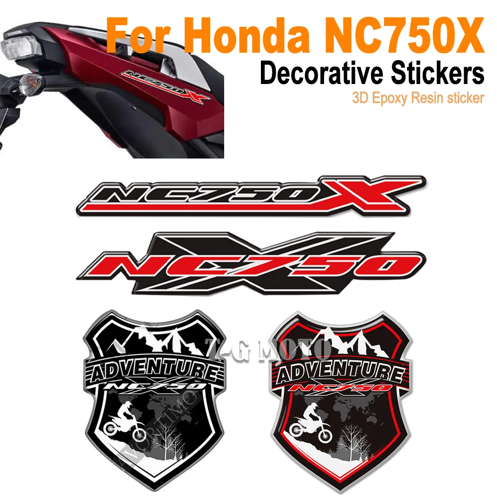 

3D Resin Emblem Badge For Honda NC750X NC 750 X NC750 Side Fairing Panel Protection Guard Decorative Windscreen Stickers Kit
