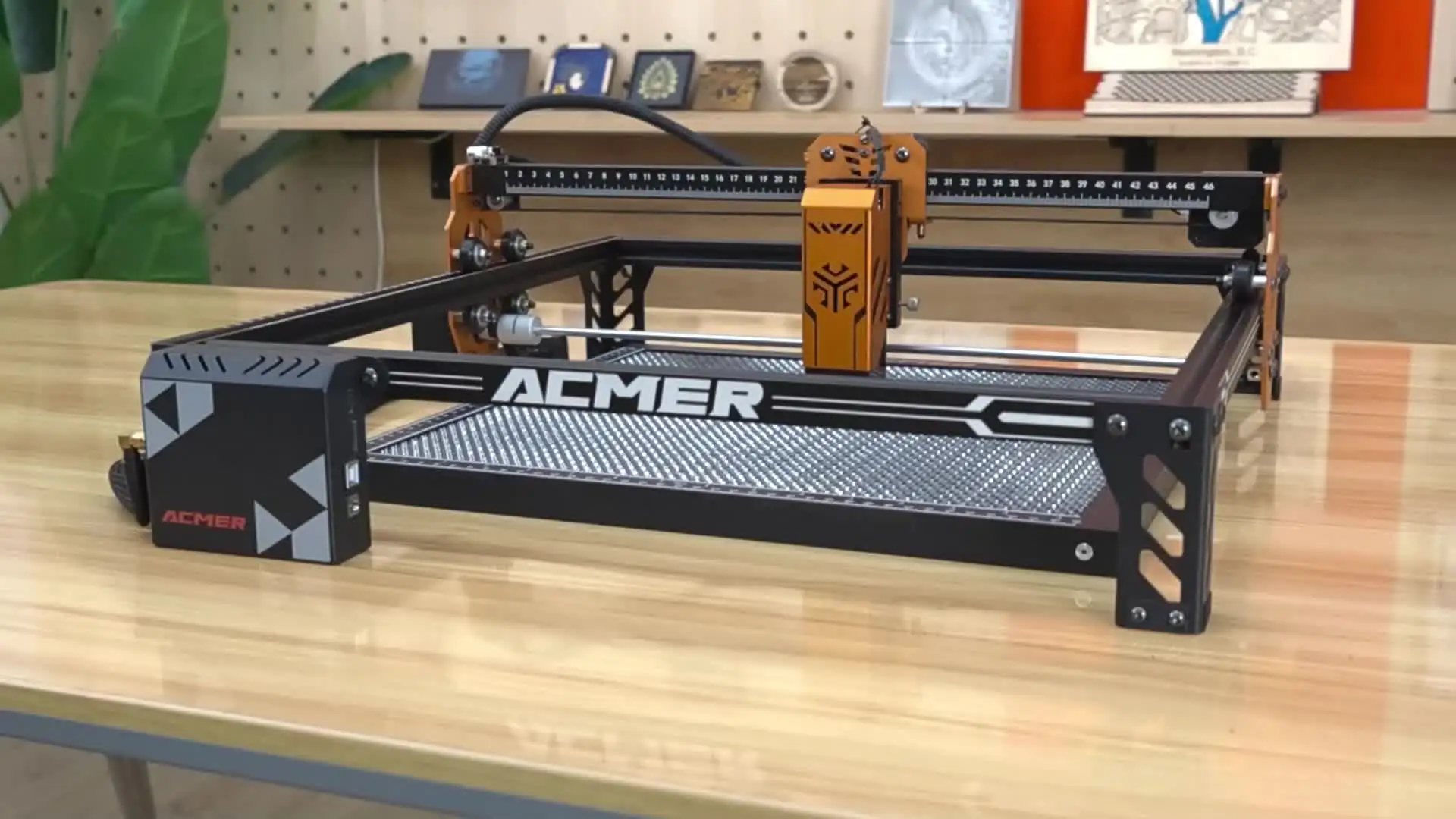 ACMER P1 S PRO 5.5W Gravador a laser 445± 5nm Máquina de gravação com corte a laser azul para iniciantes M2 Laser Rolo rotativo Câmera A500