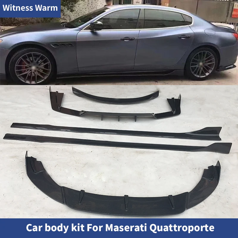 

For Maserati Quattroporte 2018-2021 Carbon Fiber Front Lip Rear Diffuser Wing Bumper Splitters Spoiler Side Skirt Modification