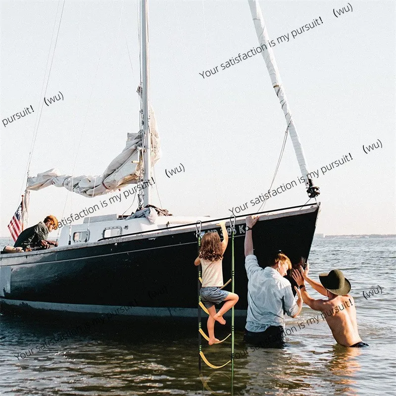 New rubber boat special boarding soft ladder inflatable boat launching folding hanging ladder yacht side soft