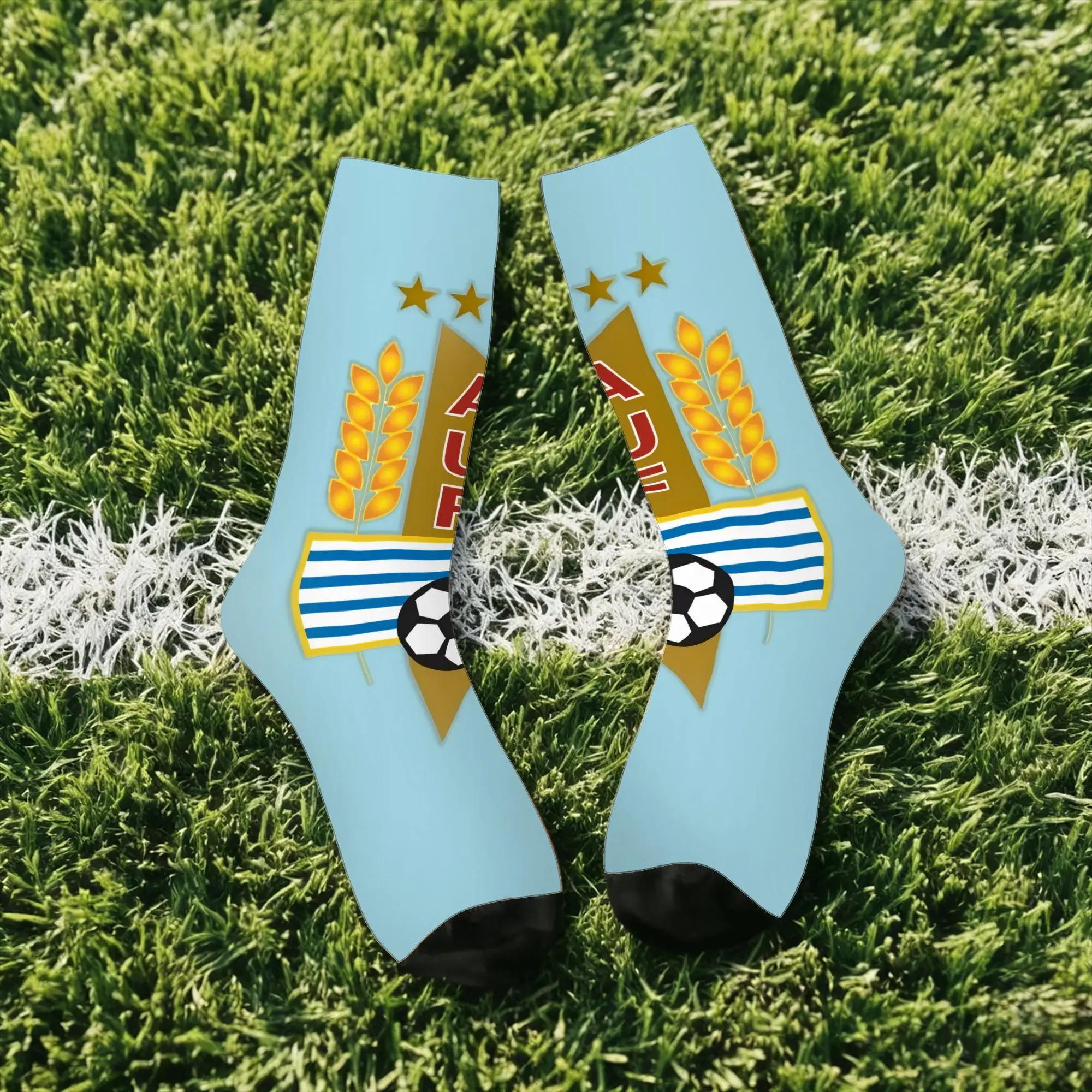 Funny Happy Uruguay Vintage Harajuku  Hip Hop Novelty Casual Sock Match Day Essentials