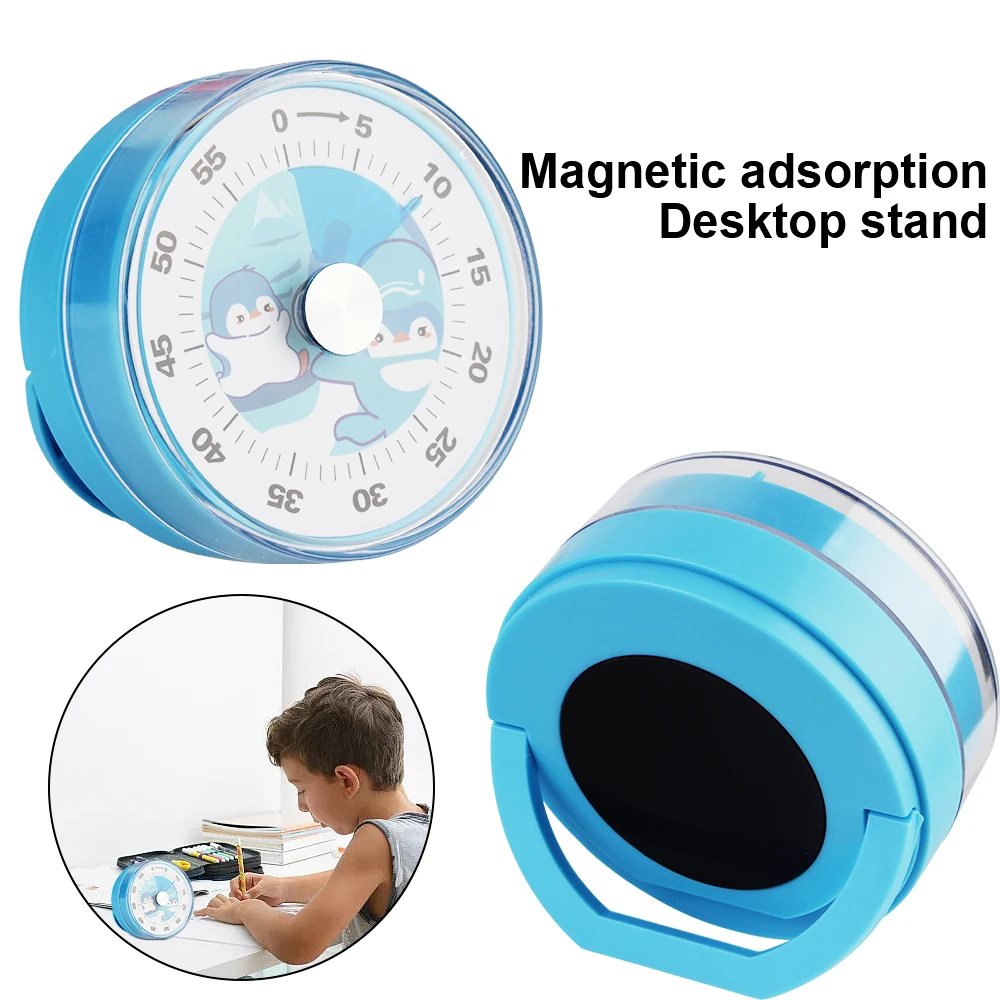 60-Minutes Visual Timer for Students Teachers Magnetic Clock Timer Kitchen Timer Alarm Cooking Timer Mechanical With Loud Alarm