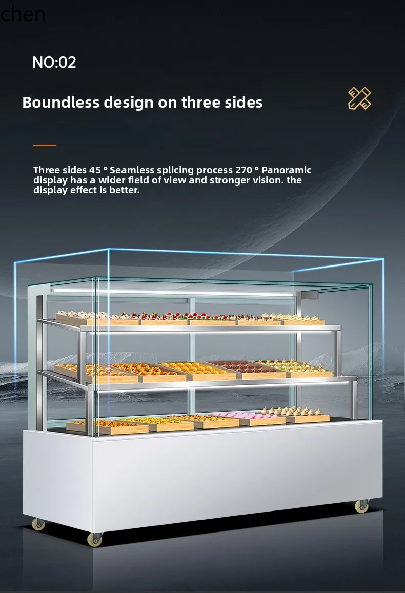 ZML Armadietto per pasticceria cinese Vetrina per torte Pasticceria commerciale Bevande refrigerate Frutta Armadietto per la conservazione della freschezza