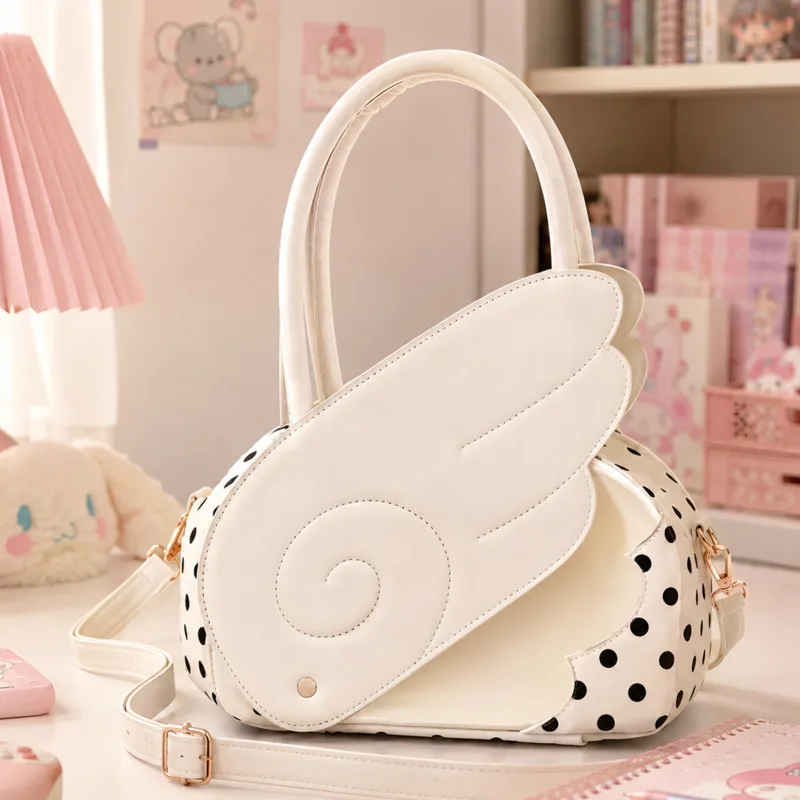 

2026 Angel Wing Bag Cute Manga Style Handbag Adjustable Crossbody Shoulder Bag Casual Travel School Bag For Girls Kawaii Gift