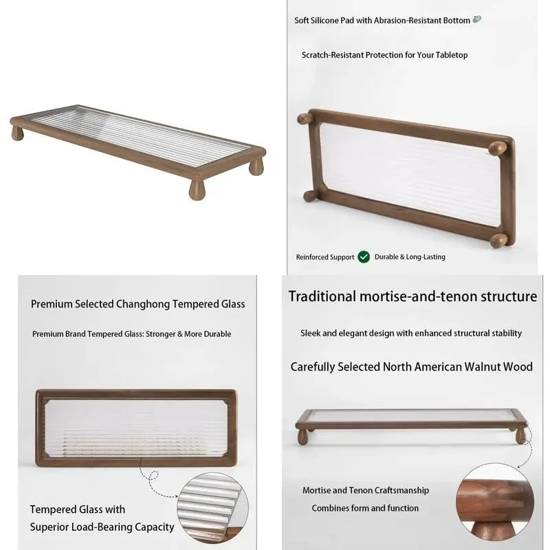 Wooden Office Monitor Stand Laptop Stand Desktop Computer Studio Monitor Lifter Desktop Shelf Monitor Stand