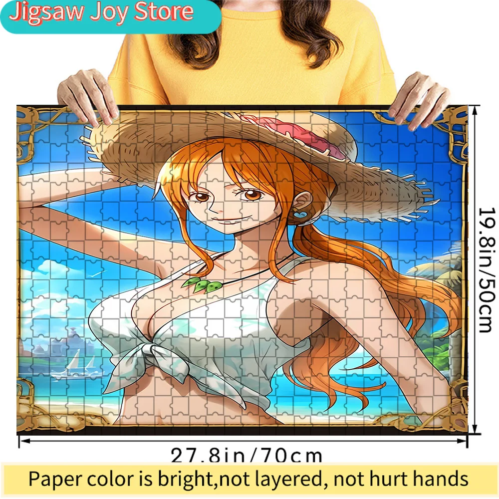 

Пазл из художественной бумаги «Ван-Пис: Нами в соломенной шляпе на пляже», персонаж аниме с оранжевыми волосами, коллекционный подарок для фанатов