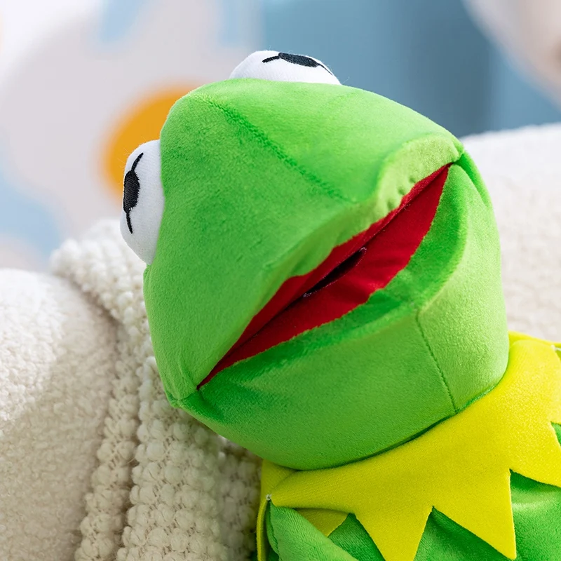 New Kermit the Frog Plush Hand Puppet Green Anime Doll Kawaii Pillow Cute Toy Soft Gift For Kids Friends