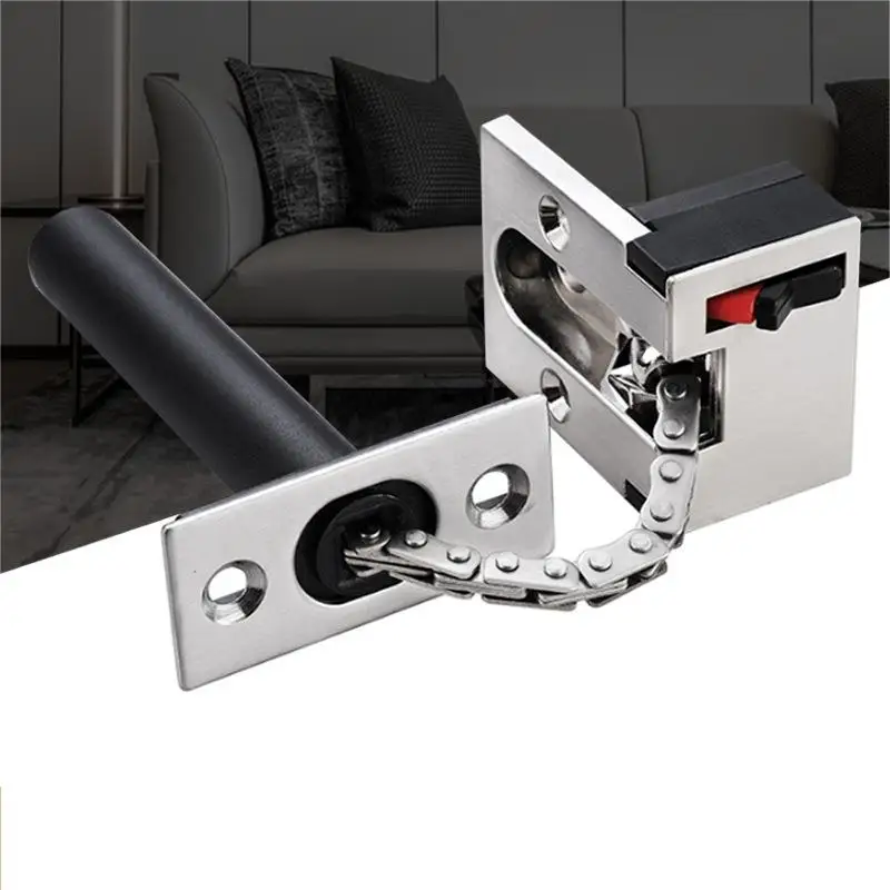 Hidden Invisible Anti-theft Chain Hotel Buckle Door Bolt Concealed Bolt Latch Zinc Alloy Lock Safety Chain