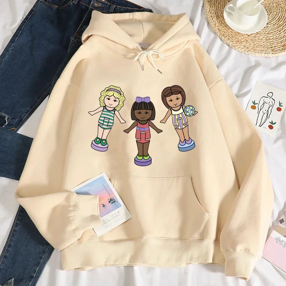 سويت شيرت بقلنسوة مطبوع عليه شخصيات الرسوم المتحركة اللطيفة من Polly Pocket للارتداء اليومي أو النادي الاجتماعي المطبوع #3