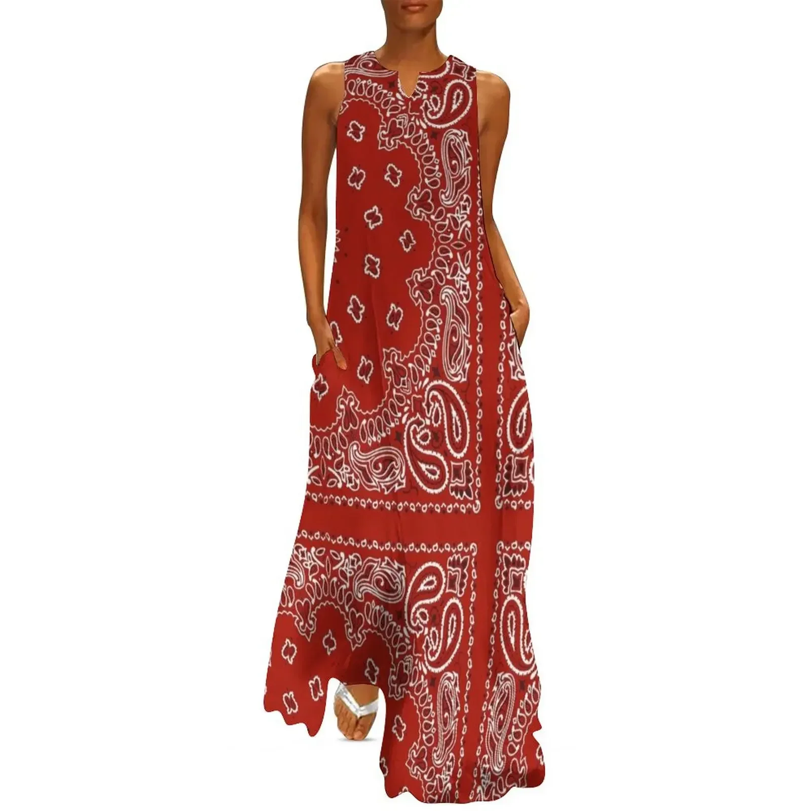 

Red Bandana Long Dress prom dresses luxury woman party dress dress evening dresses women