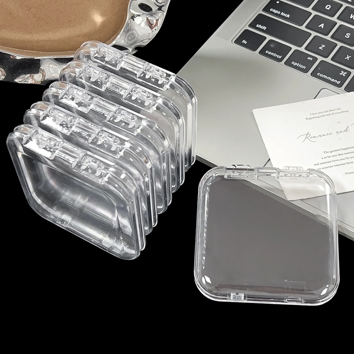 5PCS Transparent Powder Puff Drying Storage Box Portable Waterproof Cosmetic Makeup Box Dustproof Empty Puff Holder Container