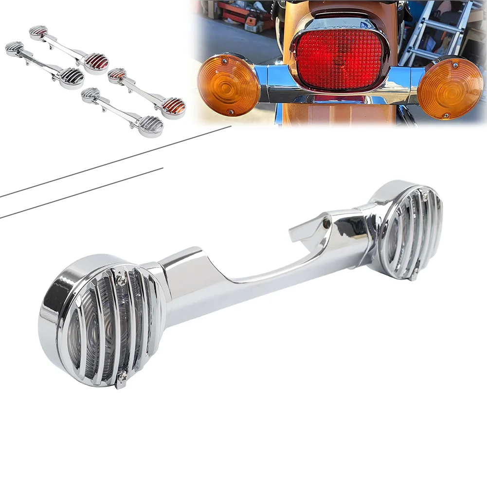 Motorbike Rear 8.25" Turn Signal Light Bar IndicatorLights Lens Cover Housing For Harley Electra Glide Road King FLSTN