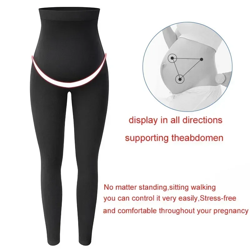 Elastische Hohe Taille Mutterschaft Leggings Dünne Für Schwangere Frauen Bauch Unterstützung Postpartale Leggins Body Shaper Fitness Hosen